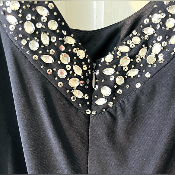 NWOT ALEX EVENING NAVY BLUE Ruched Sheath Dress with 3/4 Sleeves. Size 16. - Picture 5 of 8